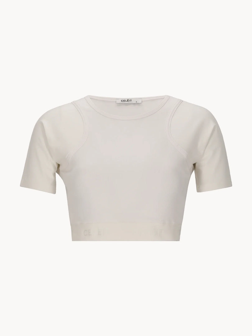 CELĒIT - CROP TEE WHITE